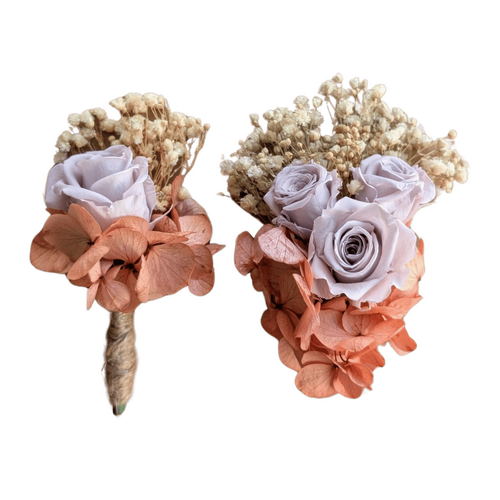 Image of Preserved Corsage and Button Hole, Duo Pack, Sand Beige